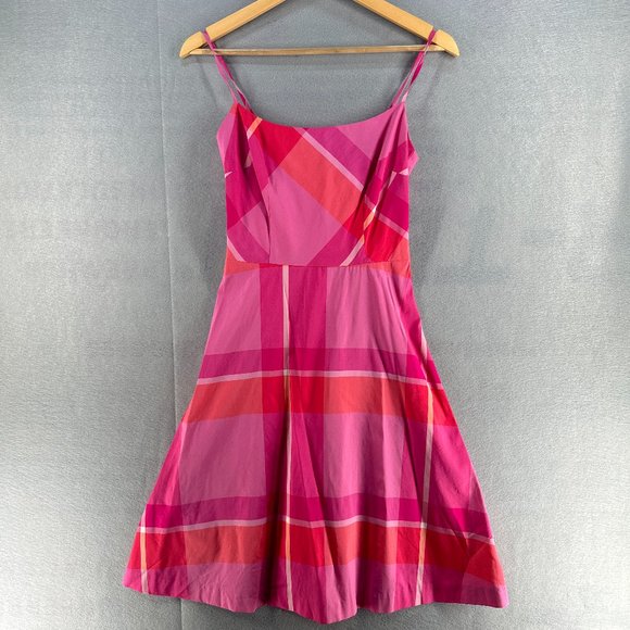 Laundry by Shelli Segal Womens Milkmaid Mini Summer Dress 2 Small Pink Spaghett - Picture 1 of 16